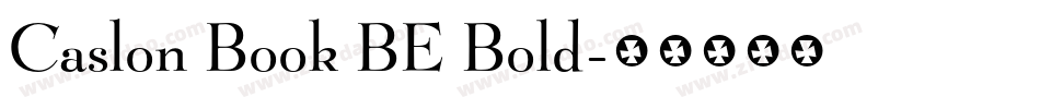 Caslon Book BE Bold字体转换